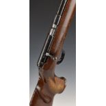 Anschutz model Match 1403 .22 bolt-action target rifle with chequered grip, raised cheek piece and
