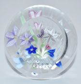 Caithness Whitefriars signed limited edition 97/250 'Summer Garden' lampwork glass paperweight
