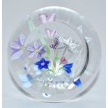 Caithness Whitefriars signed limited edition 97/250 'Summer Garden' lampwork glass paperweight