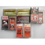 Over four-hundred-and-fifty .17 rifle cartridges including CCI, Winchester, Hornady etc, all in
