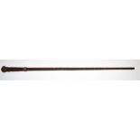 British Army leather covered stick/cane, L87cm