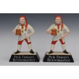 Pair of Carltonware 'Pick Flowers Brewmaster' advertising figures, H25cm