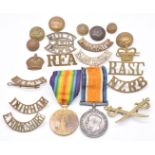 British Army WW1 medal pair comprising War Medal and Victory Medal named to 23056 Pte J R