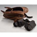 Pair of WW2 Kershaw & Son binoculars dated 1941, with Air Ministry stamped leather carry case