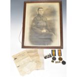 British Army WW1 medal pair comprising War Medal and Victory Medal named to 14805 Gunner DR Evans,