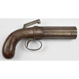 Allen's Patent 1845 six-shot percussion bar hammer action pepperbox revolver with named hammer,