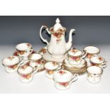 Royal Albert Old Country Roses coffee set, tallest 24cm