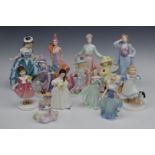 Porcelain figures including limited edition Coalport Dinner at Eight and Rendezvous in Rio, Royal