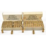 One-hundred Colt ACP .45 blank pistol cartridges, all in original boxes.