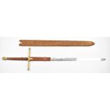 Reproduction 'William Wallace' style broadsword, 130cm long. PLEASE NOTE ALL BLADED ITEMS ARE