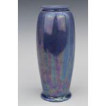Ruskin purple lustre vase impressed 1921 to base, H21cm