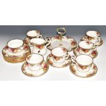 Approximately twenty one pieces of Royal Albert Old Country Roses teaware