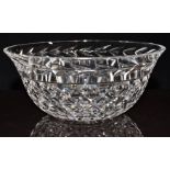 Waterford Crystal Glandore pattern cut glass bowl, 23.5cm in diameter, in original box