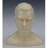 Beswick creamware bust of Edward VIII, crowned 12 May 1937, H23cm