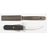 RAF parachute knife with broad arrow mark 98 and 22C/1278106 to blade and sheath marked 22C/