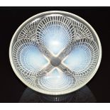 Lalique Coquilles opalescent glass bowl decorated with shells, impressed to base 'R Lalique', 18.5cm