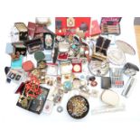 A collection of costume jewellery including silver, necklaces, watches, brooches, etc