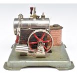 Jenson stationary live steam engine with oscillating cylinder, regulator and whistle