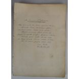 Georgian scrapbook of letters, poems etc, formerly the property of John Penford Thomas and later