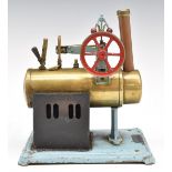 Semi-overtype live steam engine c1910, with oscillating cylinder, whistle, spring safety valve and