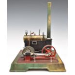 Marklin model 4097 stationary live steam engine with dynamo with pressure gauge, sight glass,