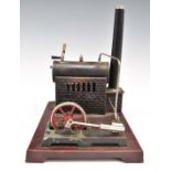 Doll model 33011 stationary live steam engine, c1927, with oscillating cylinder.