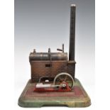 Marklin stationary live steam engine with oscillating cylinder, whistle and sight glass