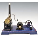 Doll model 407 stationary live steam engine with dynamo and slip eccentric reversing.