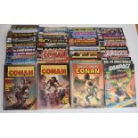 Sixty issues of The Savage Sword of Conan by Marvel comics including issue No.1 (1977) also