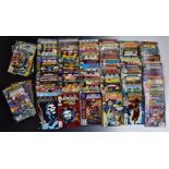 Ninety The Punisher comics together with 70 issues of Iron Man, all by Marvel Comics.