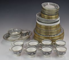 Approximately sixty eight pieces of Wedgwood dinner and teaware decorated in the Florentine pattern,