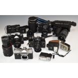Zenit SLR cameras, lenses and accessories to include 2x EM Olympic edition, 12XP, 2x 11, E, ES and
