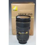 Nikon AF-S Nikkor 24-70mm 1:2.8G ED SLR camera lens, in original box