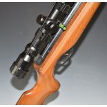 Gamo Expo .22 air rifle with semi-pistol grip, raised cheek piece and BSA scope, serial number