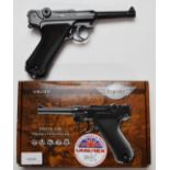 Umarex The Spirit of Legends P.08 Luger style .177 CO2 air pistol with chequered grips, serial