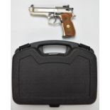 Umarex Beretta VT Mod 92 FS .177 air pistol with wooden grips, serial number H938.8494, in hard