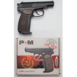 KWC P M Makarov .177 air pistol, serial number 50107572, in original box.