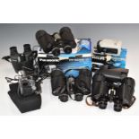 Cameras, binoculars and accessories to include Zenit NV night vision scope, Panasonic NV-GS30