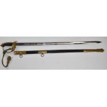 Royal Navy 1829 pattern Warrant Officer's sword with shagreen grip, Porter & Son, Devonport