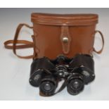 Carl Zeiss Jena Deltrintem 8x30 binoculars with Negretti & Zambra to other end, in leather case