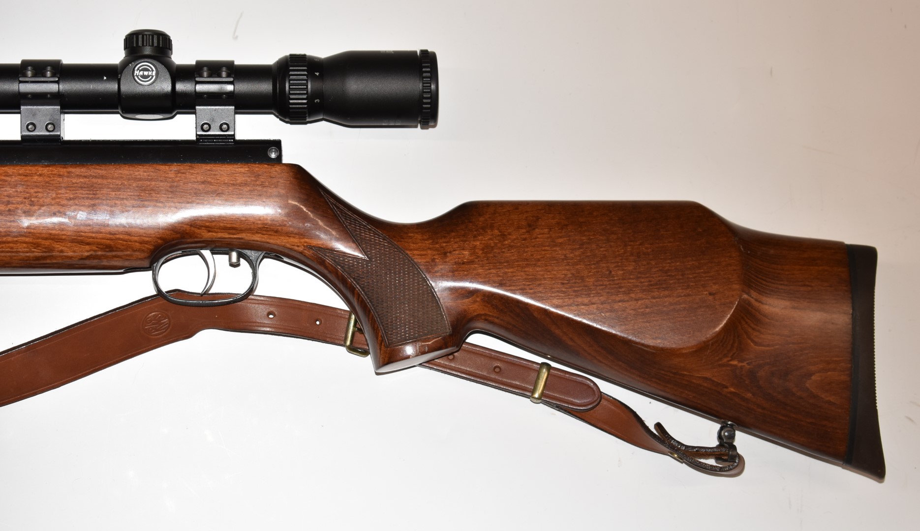 Weihrauch HW80K .22 air rifle with chequered semi-pistol grip, raised cheek piece, adjustable - Image 7 of 11