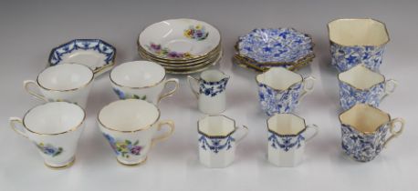 Small collection of Foley teaware, Wedgwood tea and coffee ware etc
