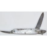 WW1 '1914 Duralumin War Knife' inscribed R Curtis, Longford, Gloucester. PLEASE NOTE ALL BLADED