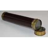 Dollond, London three draw telescope, maximum 73cm