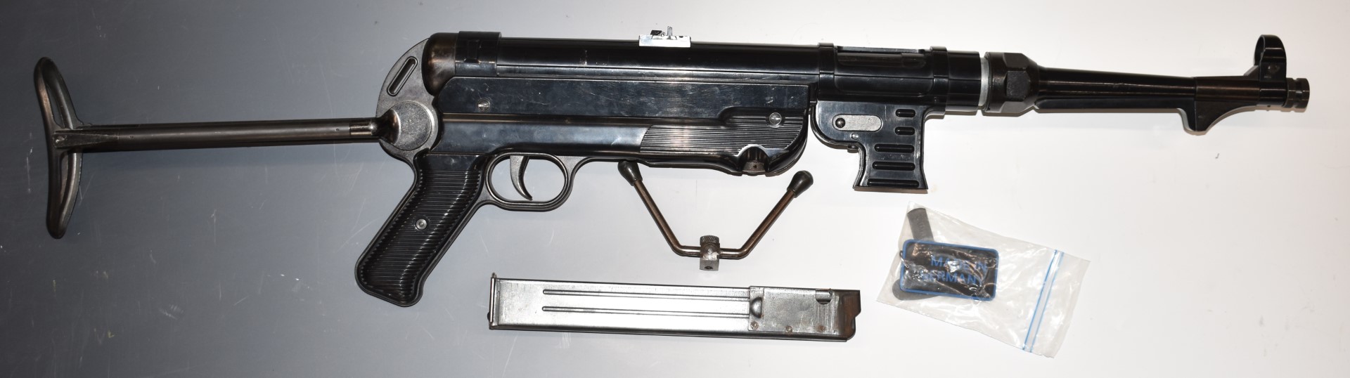 Marushin MP40 sub machine gun replica rifle with folding stock, extended magazine, pellet shells - Image 2 of 8