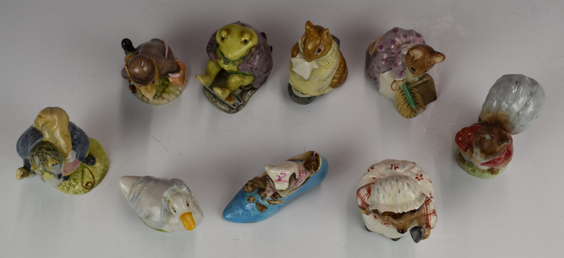 Nine Beswick Beatrix Potter figures to include Johnny Town Mouse With Bag and Chippy Hackee, tallest - Bild 2 aus 4