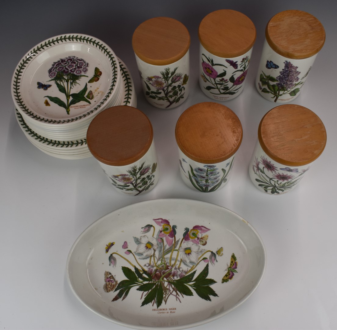 Collection of Portmeirion Botanic Garden dinner and ornamental ware, including ten storage jars, - Bild 4 aus 7