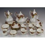 Approximately twenty seven pieces of Royal Albert Old Country Roses teaware, including tea and