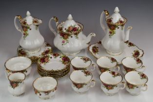 Approximately twenty seven pieces of Royal Albert Old Country Roses teaware, including tea and
