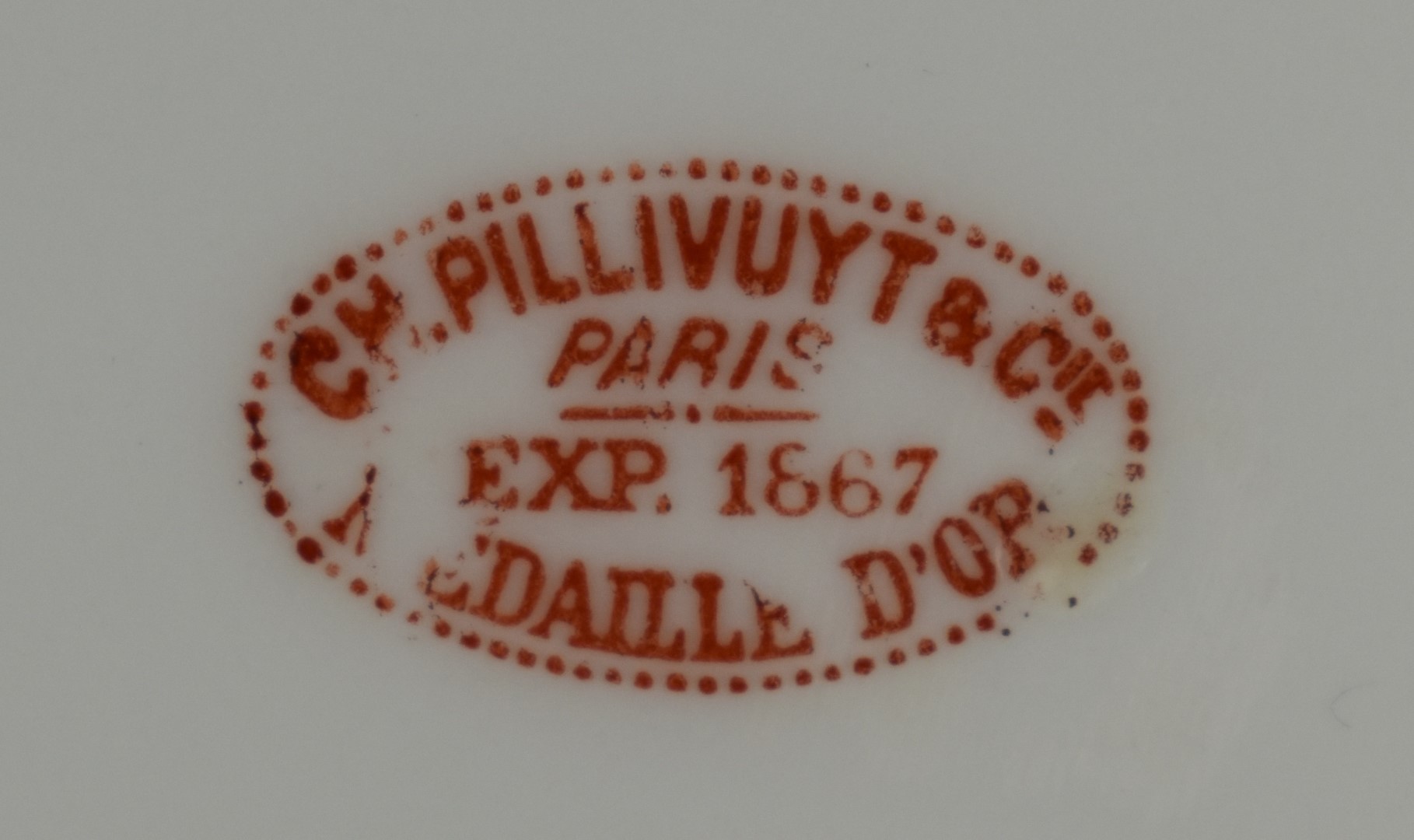 Nine pieces of 19thC French dessert ware with printed mark to base 'C H Pillivuyt  &  Cie, Paris, - Bild 3 aus 3